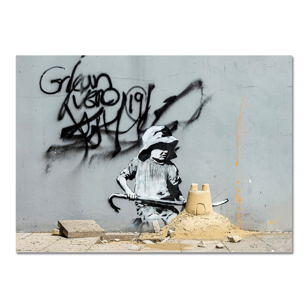 Acrylbild Sandcastle von Banksy