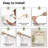 Wood Curtain Rods for Windows, 1 Inch Adjustable Heavy Duty Drapery Rod with Imitation Wood Grain and Decorative Leaf Pattern Finials, Boho Style-448740188-448740191