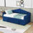 Twin Upholstered Daybed with Trundle, USB and 2 Side Pockets