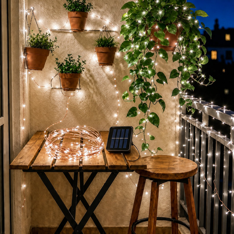 Guirlande lumineuse 72 lumières à énergie solaire 72 pi avec 8 modes décorations pour fêtes, Blanc