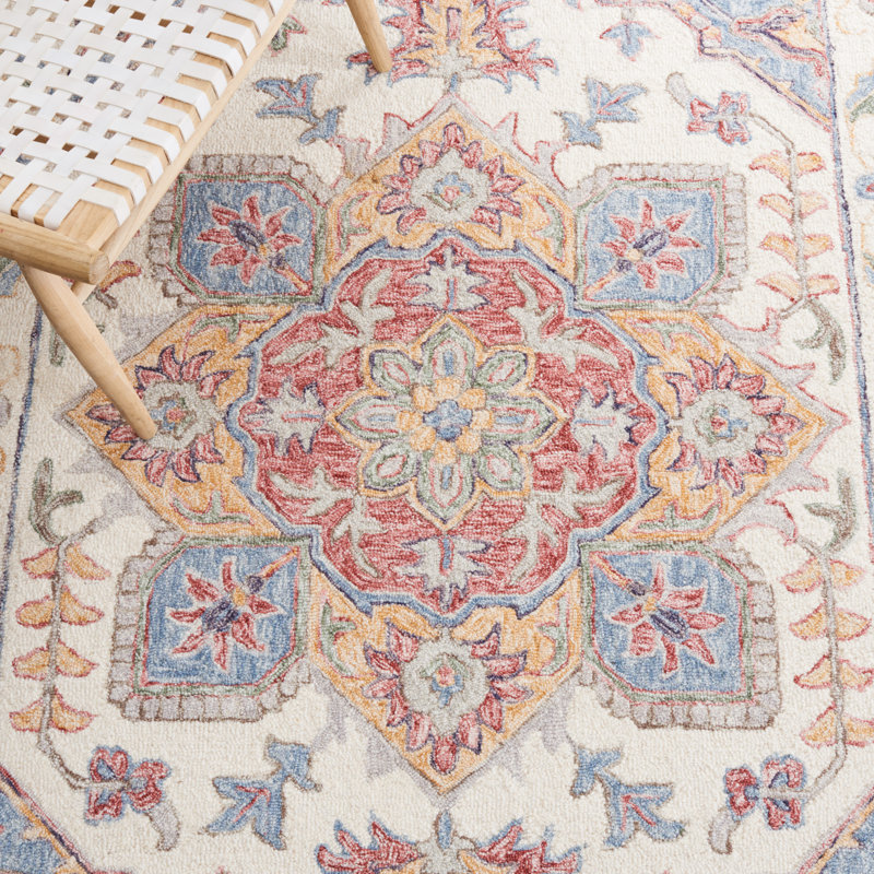 Tapis oriental en laine / coton / latex touffeté à la main Eli-Phoenix, Rectangulaire 3 pi x 5 pi