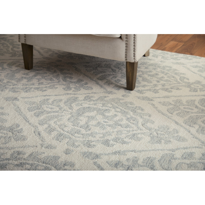 Belfort Traditional Floral & Botanical Ivory Area Rug, Rectangle 10' x 14'