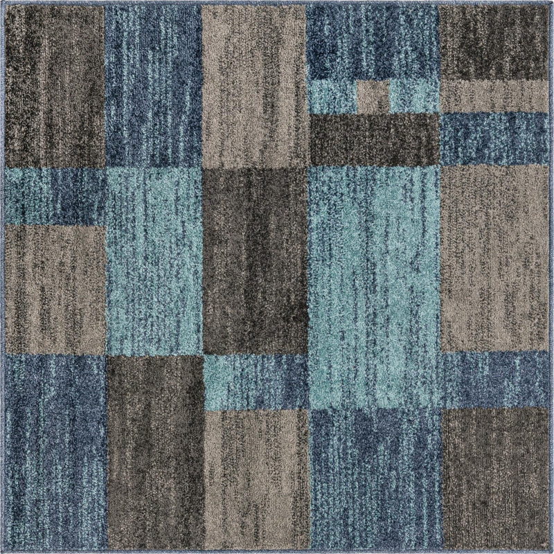 Eginhard Geometric Indoor Rug, Square 4'