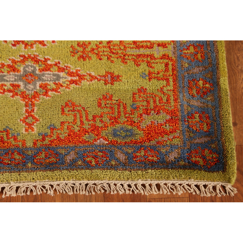 Tapis vert en laine vert Viss