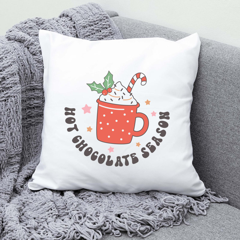 ChristmasCuteQuotes-06 Reversible Throw Pillow, 16" x 16"