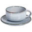 Handmade Stoneware Teacup and Saucer