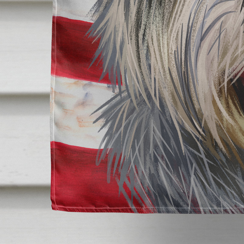 Polyester à 2 côtés 28 x 40 po drapeau maison, Schnauzer miniature