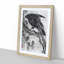 Crow & the Moon by Kawanabe Kyosai - Framed Print-55490454-55490455