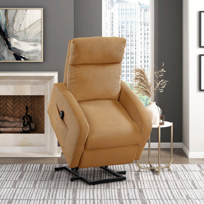 Fauteuil inclinable contemporain en velours côtelé 1pc