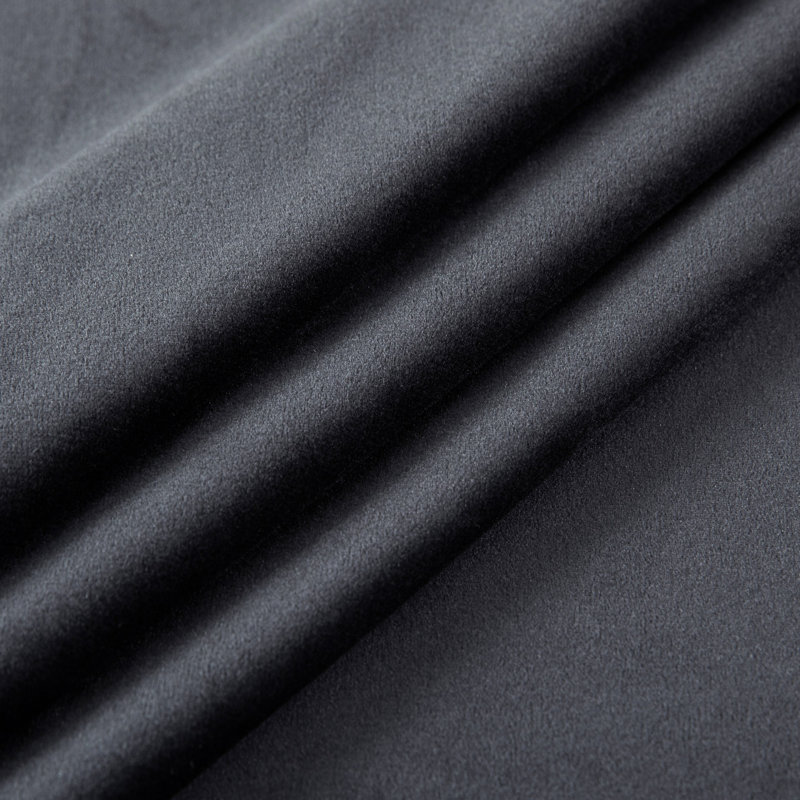 Claverton Crushed Velvet Sheer Eyelet Curtains, Black