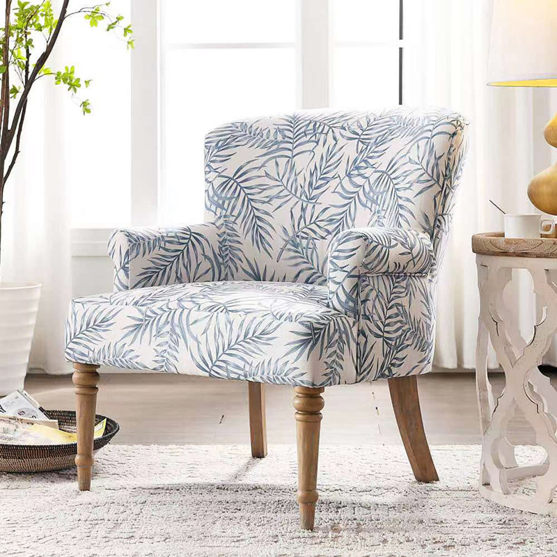 Fauteuil d'appoint 29,5 po, Lin bleu clair
