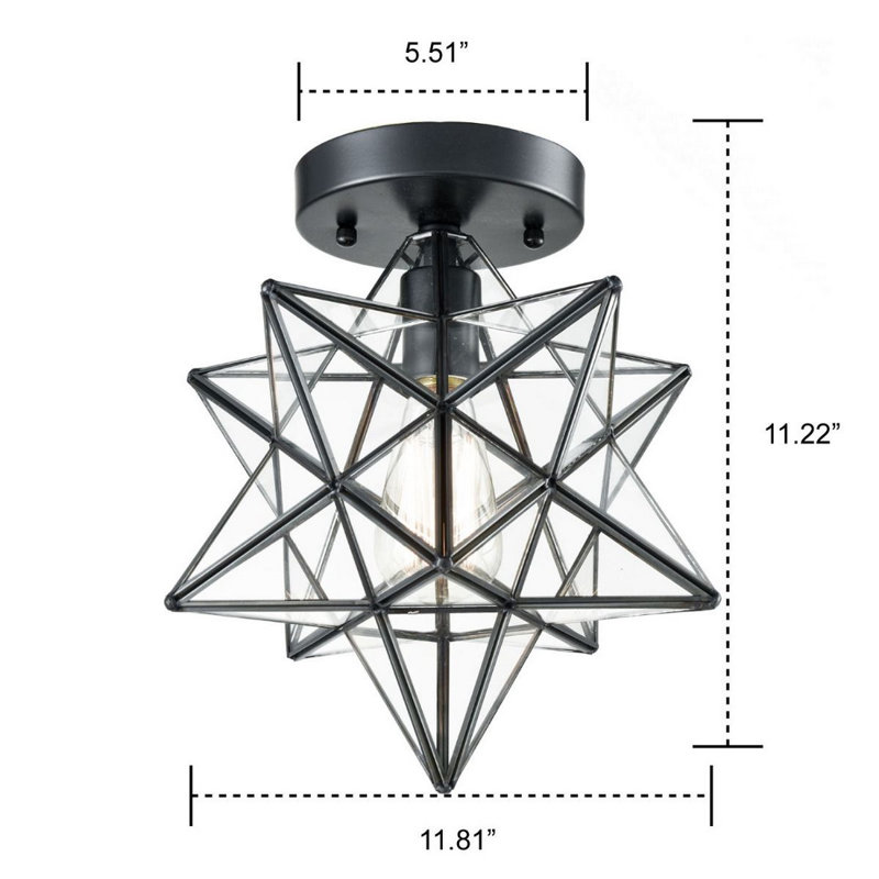 Holleman Semi Flush Mount, 12"