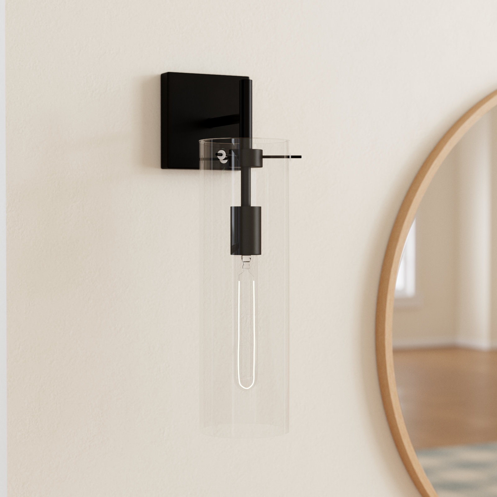 Sabbia Single Light Iron Dimmable Wall Sconces, Black
