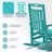 All-Weather HDPE Rocking Chair – Heavy-Duty Outdoor Patio Rocker with High Back for Ultimate Comfort – Perfect for Porch, Lawn & Garden-1463359173