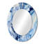 «Abstract Classic Blue Waves V» - Grand miroir mural fractal, miroir décoratif bleu, impression d'art en métal-121544001-121544004