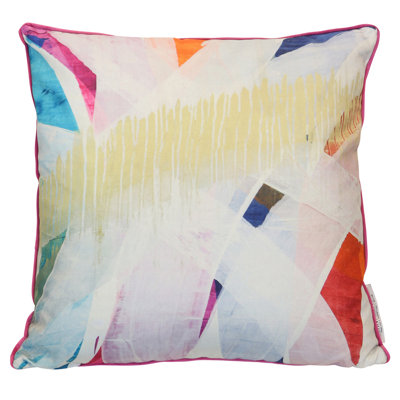 Colorful Layers Pillow - Multicolor - 22" x 22"