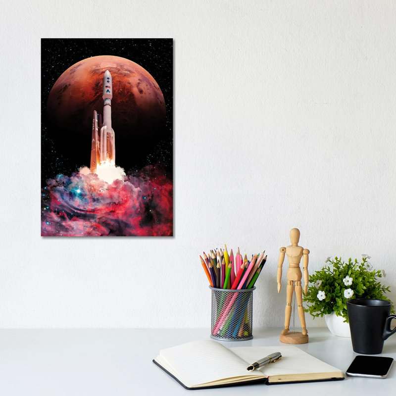 Rocket Launch 1 Piece Wrapped Canvas Wall Art, 20.32 cm H x 30.48 cm W