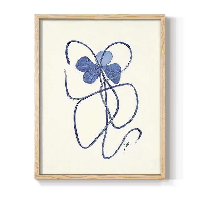 Reproduction encadrée FLORAL Series DCLII - bois massif, H 11 po x l 9 po