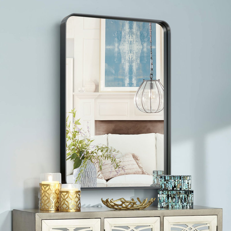 Miroir de salle de bain Morelock, Noir, 32" x 22"