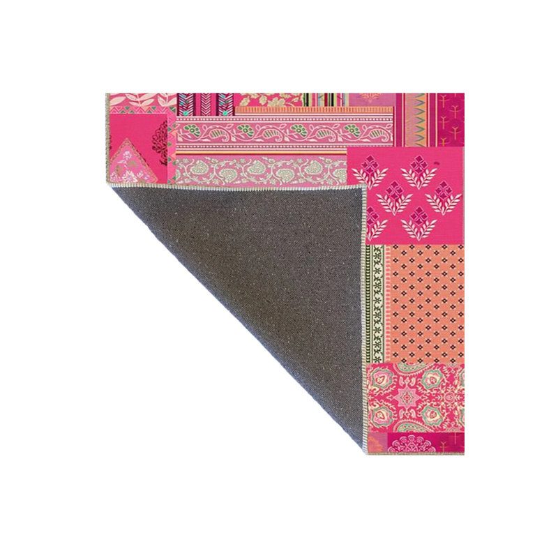 Tapis de sol tissé rose, Rectangle 5 pi x 9 pi 11 po