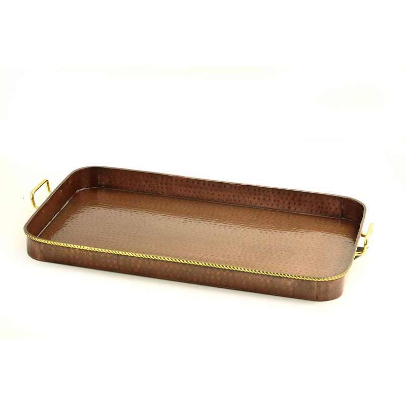 Plateau de service Knoxville, H 2 po x l 24 po x P 14,25 po, Bronze