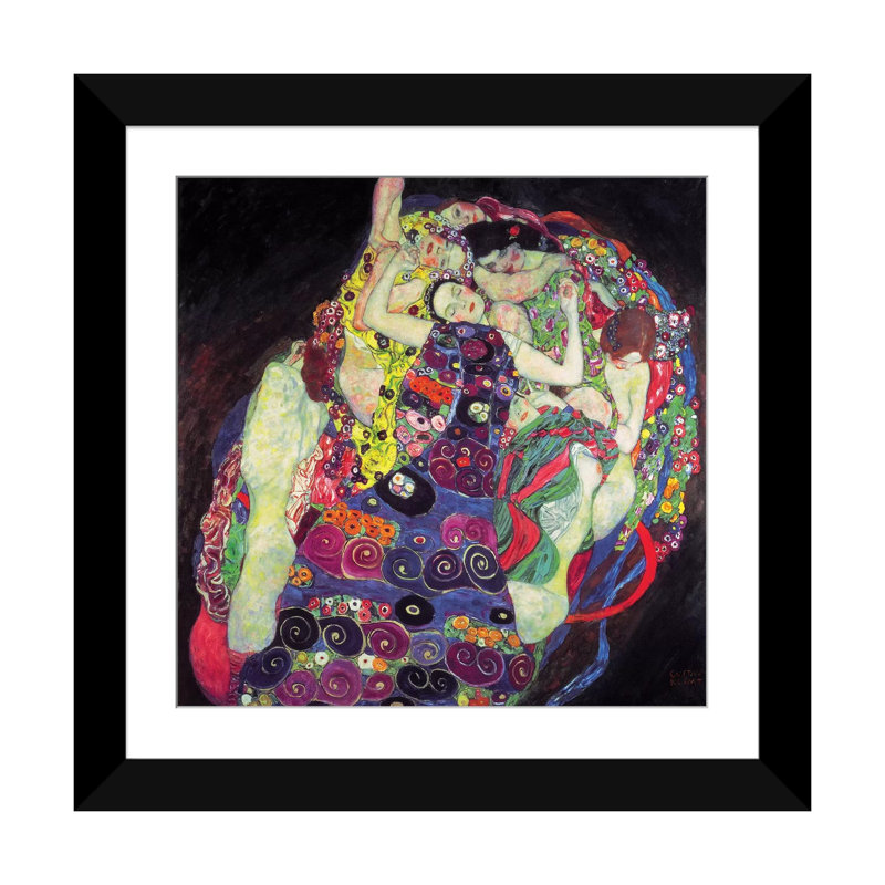 « the virgin, 1913, square » par gustav klimt,, reproduction d’impression sur toile tendue, H 16 po x l 16 po x P 1 po, Blanc
