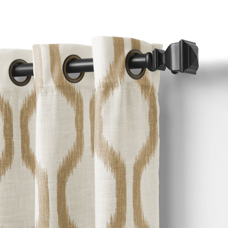 Rideau simple en polyester Clayburgh, Naturel, l 52 po x L 84 po