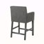 Ensemble de 2 tabourets de comptoir rembourrés - gris anthracite / gris