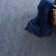 Honeycomb Indigo/Grey Handwoven Wool Rug