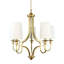 Lustre à 5 lumières, avec abat-jour en tissu blanc, luminaire linéaire pour îlot de cuisine pour salle à manger E12-991329040
