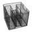 Nesting Storage Baskets,  Set of 4 Bins, Black Mesh Metal