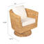 Chaise pivotante en bois d'acacia et jacinthe d'eau Miramar