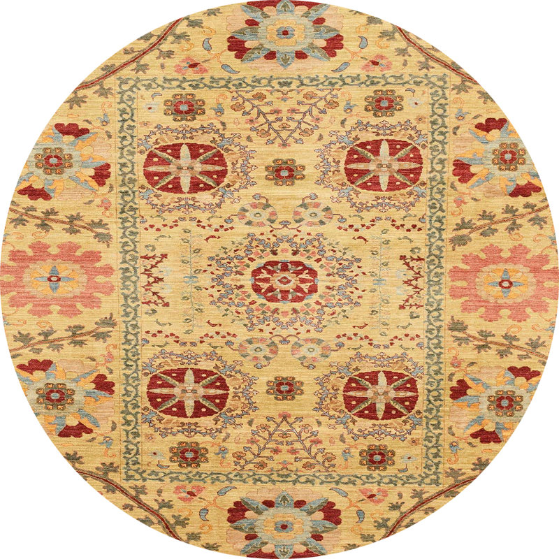Abstract Indoor Rug, Round 7'
