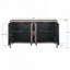 Élégante armoire en placage de pin avec tablettes réglables et poignées sculptées exquises pour des solutions de rangement polyvalentes-722198672