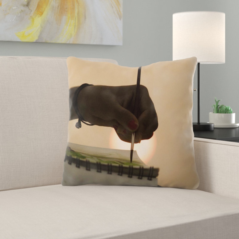Coussin décoratif people Boling, Microsuède, Intérieur