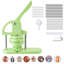 Machine à boutons, 2,95 po, broches en plastique avec pièces de boutons de 100 pièces, coupe-cercle et livre magique, poignée ergonomique renforcée, pour badges de bricolage, épingles personnalisées et porte-clés, vert