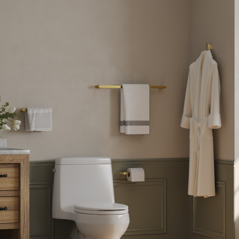 4 - Piece Bathroom Hardware Set, Brushed Gold