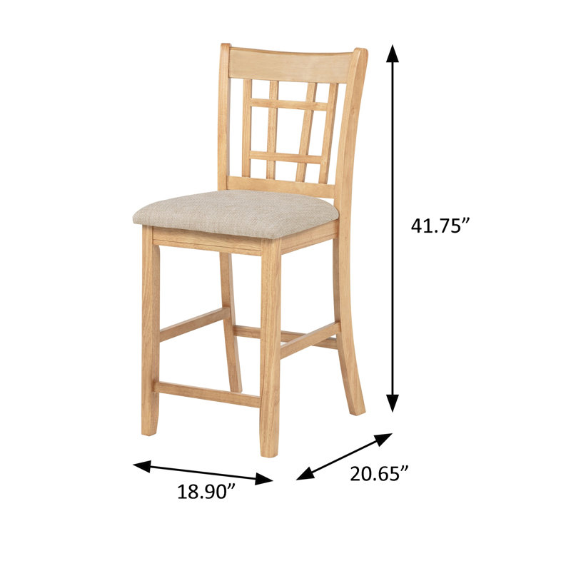 Chaise de comptoir l 18,9 po non affectée, chêne clair