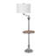 Lampe sur pied moderne en métal 60 po avec table d'appoint et bras pivotant Waldenburg-132814797