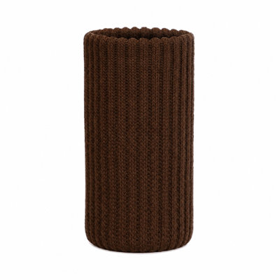 Coffee Knitted Furniture Leg Socks - Double Thickness Chair Leg Floor Protectors for Hardwood Floors, High Elastic Universal Fabric Furniture Booties for Round & Square Chair Legs (Noise Reducing & Washable)
