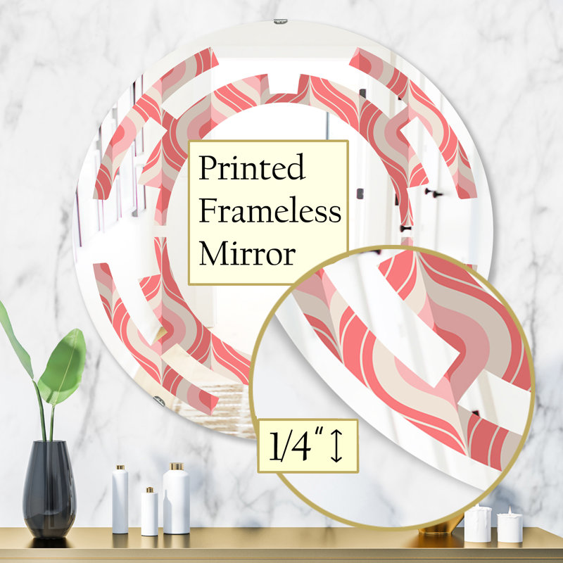 Miroir mural moderne sans cadre, 31,5 po x 31,5 po, Drop Design I