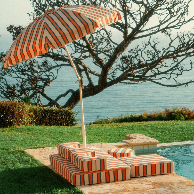 Club Umbrella - Bistro Dusty Pink Stripe