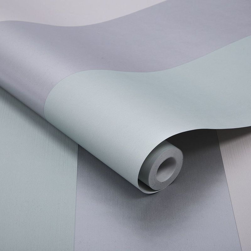 Figaro Striped Metallic Wallpaper Roll, Ocean