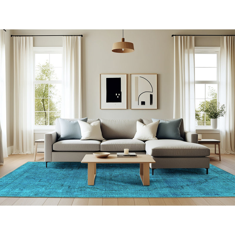 Maka Performance Oriental Indoor Rug, Rectangle 6' x 9'