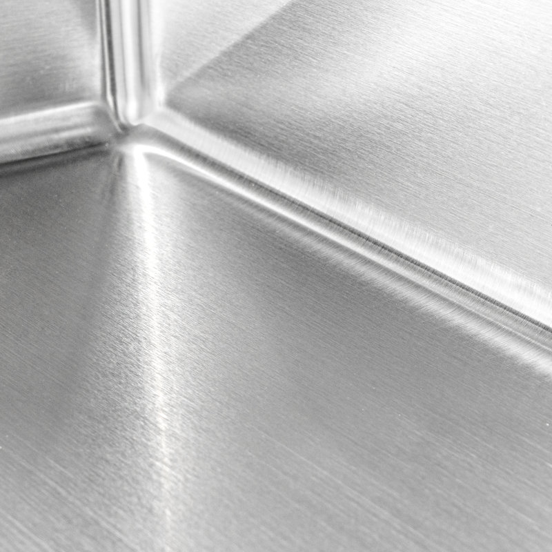 Drop-In 33-in x 22-in Brushed Stainless Steel Single Bowl 1-Hole Kitchen Sink
