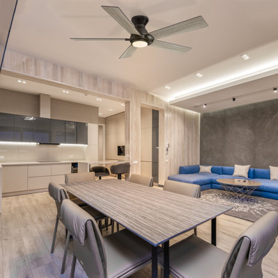 Ventilateur de plafond intelligent avec télécommande, ensemble d'éclairage, fonctionne avec l'assistant Google et Amazon Alexa, raccourci Siri.