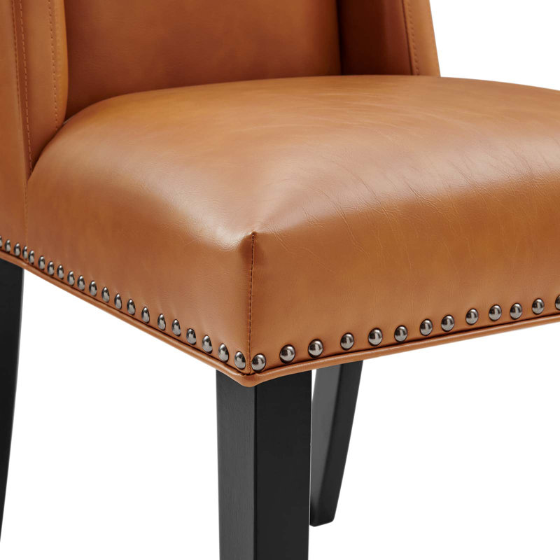 Modway Baron Vegan Leather Dining Chair, Tan