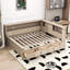 Lit de jour en bois avec tablettes de rangement et trois tiroirs-39691229