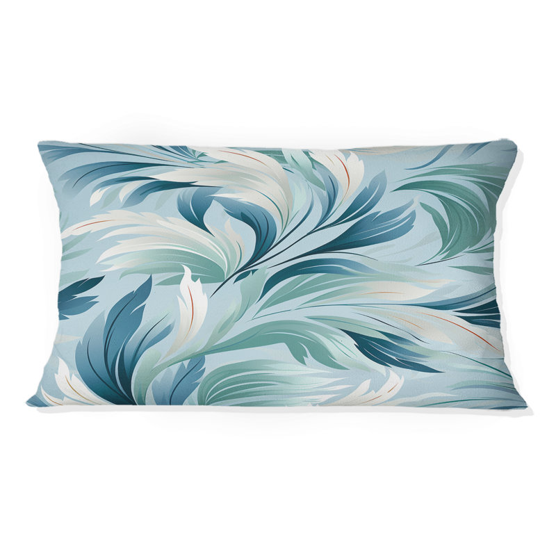 Coussin décoratif imprimé tropical Azure III