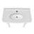 Whitehaus 41" console sink with integrated oval bowl, low-rise backsplash, ceramic leg support & overflow-127449502